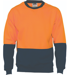 Sweat Fleecy Crew Neck HiVis Two Tone