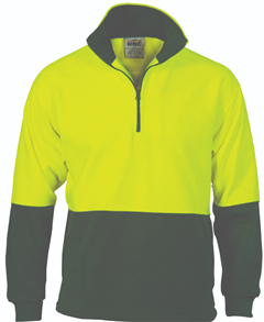 Polar Fleece 12 Zip HiVis Two Tone