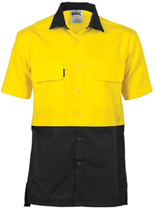Shirt HiVis 3Way Cool Breeze 155gsm  Short Sleeve Two Tone