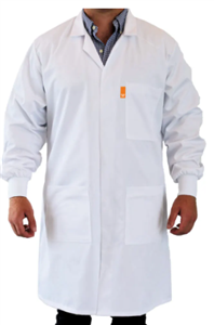 Lab Coat 65 Polyester 35 Cotton 245gsm Elasticated Cuffs 3 Pockets
