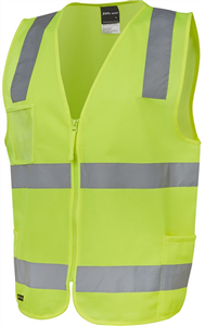 Vest HiVis DayNight LIME Zipped with  Reflective Tape for DRASUP TROLLEY COLLECTION Only