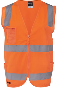 Vest HiVis DayNight ORANGE Zipped with Reflective Tape for DRASUP ITS FRESH Only