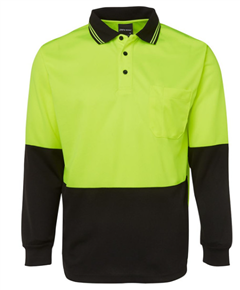 Polo Hi Vis Traditional Long Sleeve 100 Polyester 160gsm