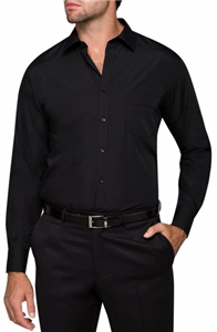 Shirt Mens Van Heusen Classic Relaxed Fit Solid Colour Long Sleeve Business Shirt