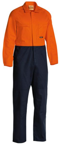Coverall Bisley Cotton Drill 310gsm HiVis Two Tone Overall