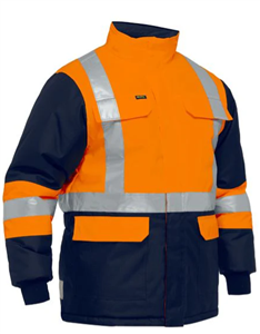 Jacket Bisley X Taped Two Tone Hi Vis Freezer Jacket with Silver Reflective Tape
