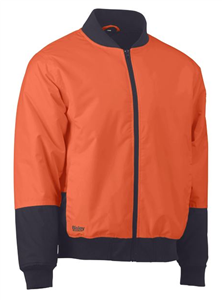 Jacket Bisley Bomber Two Tone HI Vis with Waterproof and Breathable Quilted Lining