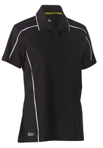 Polo Shirt Bisley Cool Mesh Womens with Reflective Piping