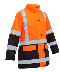 Jacket BISLEY Womens Hi Vis 5 in 1 Rain Jacket with Silver Reflective Tape