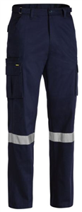 Cargo Bisley Mens 100 Cotton Drill 8 Pocket With Reflective Tape