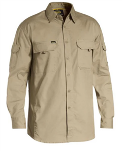Shirt Bisley X Airflow Ripstop Long Sleeve Shirt  100 Cotton 150gsm