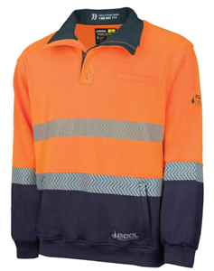 Jumper BOOL HiVis Flame Resistant Hi Vis Water Repellent Fleece Jumper with Segmented FR Tape