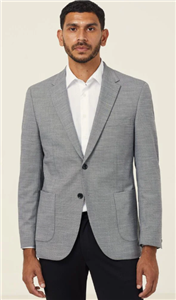 Jacket Mens Classic Fit Linen Look Half Lined Corporate Jacket  GREY