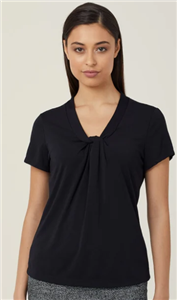 Top Ladies NNT Matt Jersey TWIST Neck Top