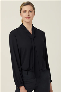Top Ladies NNT Georgie Tie Neck Blouse