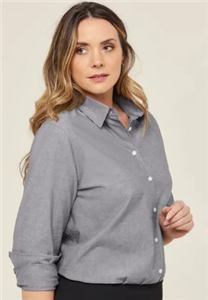 Shirt Ladies NNT Corporate Cotton Chambray Long Sleeve Relaxed Shirt