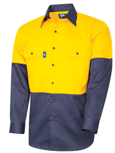 Shirt Drill 190gsm LS Two Tone Cotton Drill