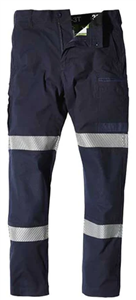 Trouser FXD Double Reflective Tape BioMotion Stretch Work Pant Navy
