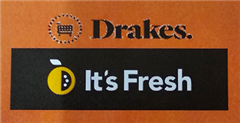 Heatpress DRAKES ITS FRESH Logo Back Upper Centre LARGEon HIVIS VESTSYellow Black  White Logo
