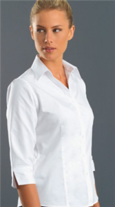 Shirt JOHN KEVIN Style 100 Womens 34 Sleeve Poplin Business Shirt
