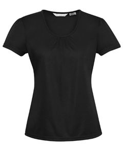 Top CHIC Ladies Short Sleeve 100 Polyester Interlock Knit Top