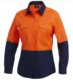 Shirt King Gee Ladies WorkCool 2  Spliced Long Sleeve