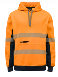 Pull Over Jersey Fleece Hoodie Hi Vis with Tape
