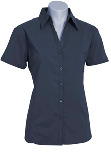 Shirt Ladies Metro Cotton Rich Stretch with Short Sleeve