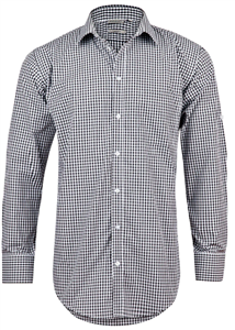 Shirt Gingham Check Mens Long Sleeve Shirt 60 Cotton 40 Polyester