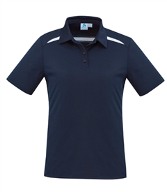 Polo Sonar Ladies Biz Cool 80 Polyester 20 Cotton Backed 185gsm  CottonPolyester Short Sleeve UPF Rating Excellent
