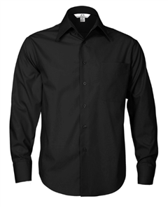 Shirt Metro Solid Colour Poplin Long Sleeve Mens