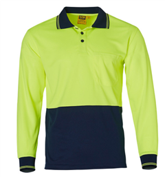 Polo Shirt TRUEDRY Micro Mesh Hi Vis Long Sleeve Polo Shirt
