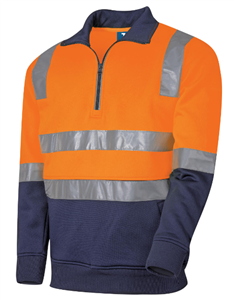 Jumper Poly Fleece TT with 14 Zip Ref Tape in Hoop Pattern  Over Shoulder Side Pockets and Dual Pen Pocket on LH Sleeve