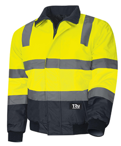 Jacket Pilot Hi Vis YELLOWNAVY Jacket with TruVis Silver Reflective Tape