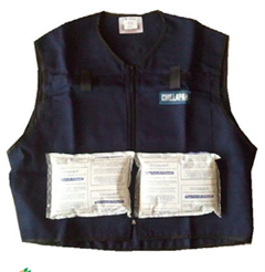 Vest CHILLAPAK Cooling Vest Supplied with 2 Sets of 4 Cooling Paks  Colour NAVY Each Set Offers Up To 3 Hours Cooling