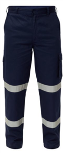 Pants WORKCRAFT Next Gen Mid Weight Cotton Drill Cargo Trouser with 2 Bands of  Ref Tape 100 Cotton Drill 245gsm