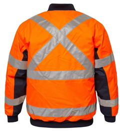 Jacket WORKCRAFT Tempest Hi Vis Bomber Jacket with Silver Reflective Biomotion Tape