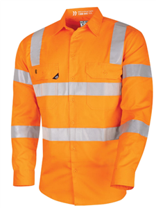 Shirt Lightweight VIC Rail Hi Vis Drill Shirt with Silver Reflective Tape