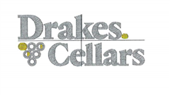 Embroidery Drakes Cellars Logo Front Left Hand Side WearingBlack Garments Yellow KS117 White Logo