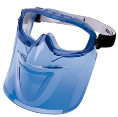Goggles Bolle Atom Blue TPR Frame Platinum ASAF Clear Lens Top Vent Closed With SBR Foam  Mouth Guard