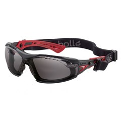 Spec Bolle Rush  Seal Platinum Smoke Safety Spec Anti Fog with a Dust Gasket Side Arms and Removable Head Strap