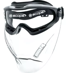 Goggle Spartan Grey Frame Clear Titanium Lens  Visor