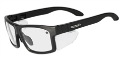 Spec CROSS FIT Clear AntiFog AntiScratch Lens with Frozen Matte Black Frame Including Spare XFIT Temples