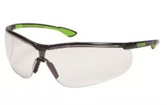 Spec Sports Style BlackGreen Frame with Clear AntiFog Lens