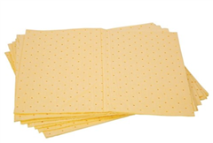 Pad Absorbent Pratt Yellow Hazchem Pad 300Gsm Pack 10