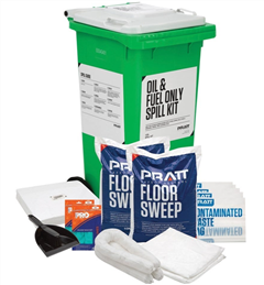 Spill Kit Pratt Oil and Fuel 120 Litre Economy Spill Kit with White Lid