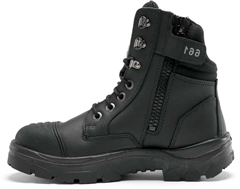 Boot STEEL BLUE Southern Cross Zip Lace Up TPU Sole Scuff Cap Collar Design