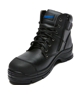 Boot Blundstone Black Water Resistant Zip Sided Lace Up Safety Boot  Electrical Hazard Resistant Height 140mm