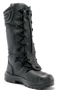 Boot Steel Blue Telfer Black Lace Up Zip Front 350mm Nitrile Sole Bumper