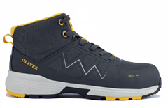 Jogger OLIVER Grey Jogger Ankle Boot Lace Up with Composite Toe  GreyYellow